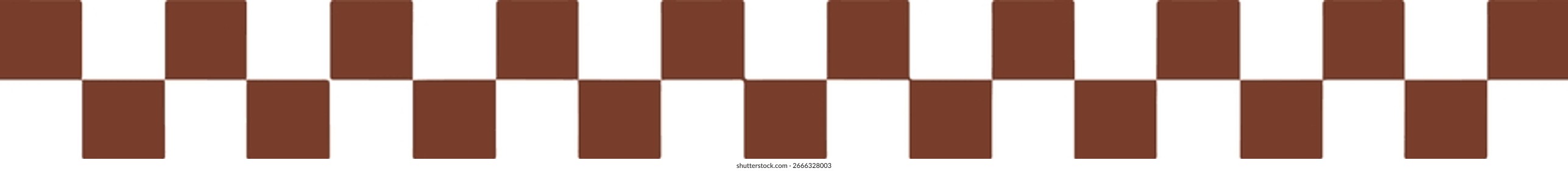 Brown and white checkerboard seamless pattern with alternating square tiles for decorative design
