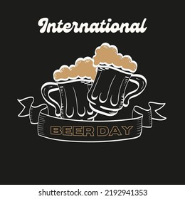 Brown and White Classic International Beer Day.