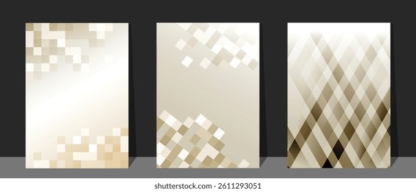 Brown and white cover vector design. Modern cover with brown color gradation. Cover design in A4 size. Suit for brochure, poster, voucher, invitation card, etc.