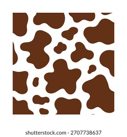 Fondo transparente de patrón de impresión de vaca marrón y blanco