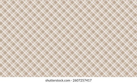 Brown and white diagonal background. Plaid checkered seamless pattern.