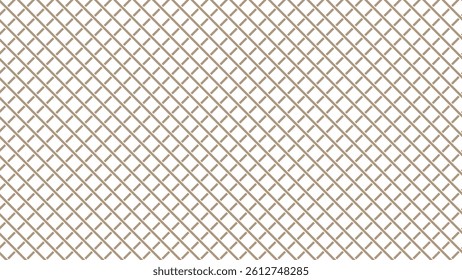 Brown and white diagonal background. Plaid checkered seamless pattern.