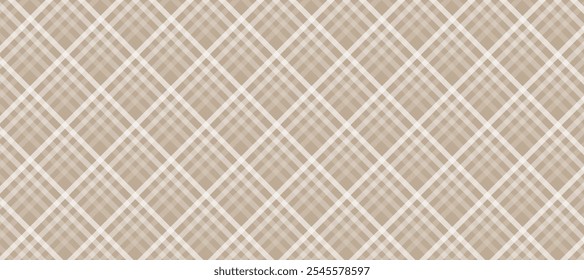 Brown and white diagonal plaid background