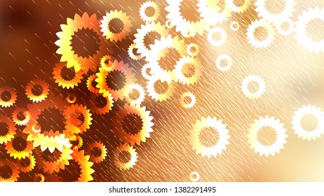 Brown and White Floral Background