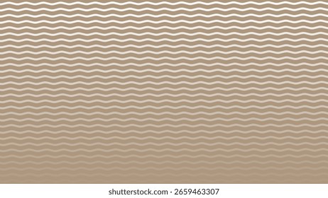 Brown and white gradient seamless pattern with wavy lines. Gradient background with wavy horizontal stripes.