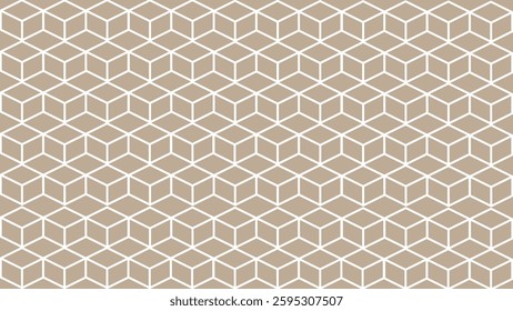 Brown and white honeycomb seamless pattern as a background	
