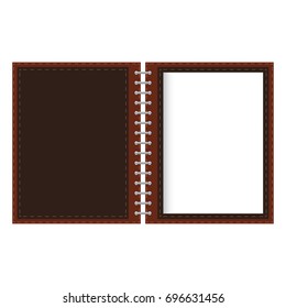 Brown and White Note Paper Design Isolated On White Background.