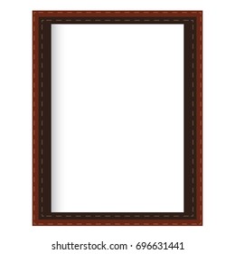 Brown and White Notebook Paper Design Isolated On White Background.