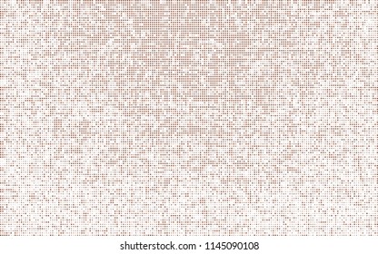 Brown and white pixel poster. Banner chocolate squares mosaic. Abstract background pattern for design. Brown halftone effect. Abstract coffee grunge textures. Vector illustration eps10.