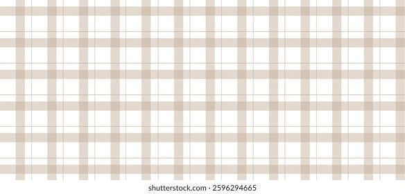 Brown and white plaid fabric checkered texture background
