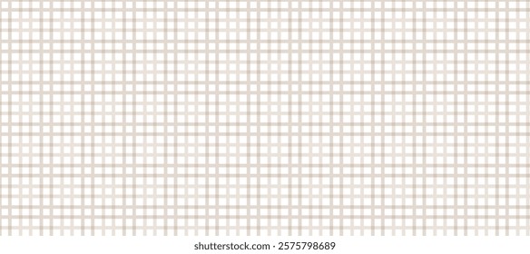 Brown and white plaid fabric texture background	