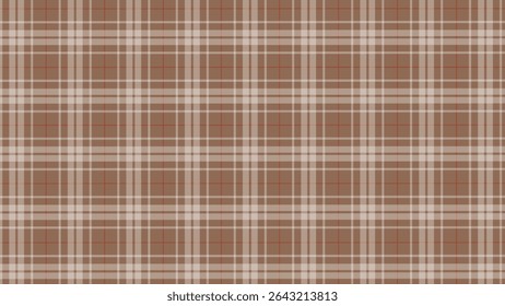 Fondo de textura de tela a cuadros marrón y blanco. Patrón sin costuras a cuadros de lujo.
