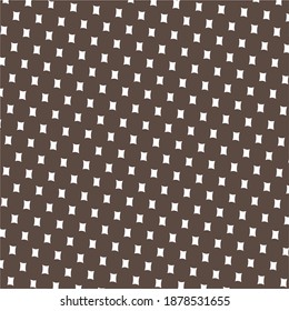 Braun-weißes Polka Dot nahtloses Muster. Tischdecken, Kleidung, Hemden, Kleider, Papier, Bettwäsche, Decken, Bettdecken und andere Textilerzeugnisse. Vektorhintergrund.