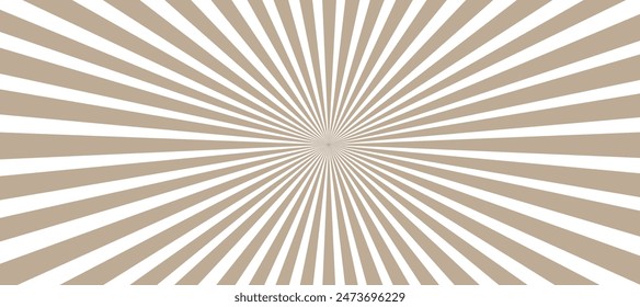 Brown and white sunburst background with rays