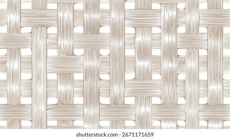 Brown and white tartan seamless pattern. Plaid background with blue stripes.	