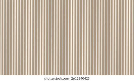 Brown and white vertical striped background. Seamless pattern in vertical lines.	
