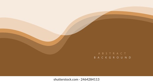 Brown and white wave modern background with space for text and message. template design	