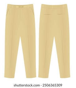 Brown wide pants. vector illustration