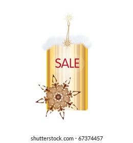 Brown winter name/sale label with space for your text