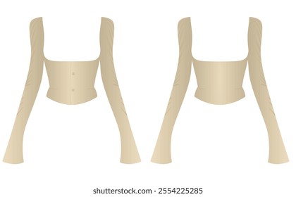 Brown  woman blouse. vector illustration