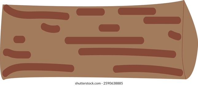 Brown wood with a childish or simple impression and a minimalist and flat style