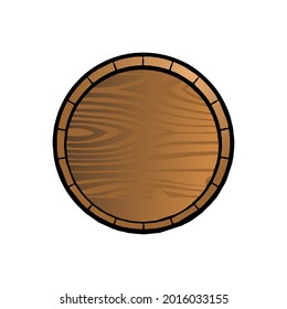 brown wood circle frame illustrations