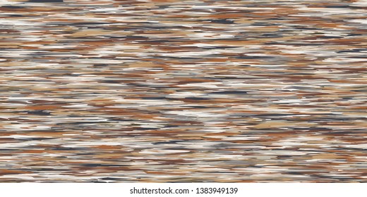 Brown wood grain texture natural camo camouflage motion blur seamless repeat vector pattern.