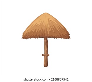 brown wood Natural umbrella vector
