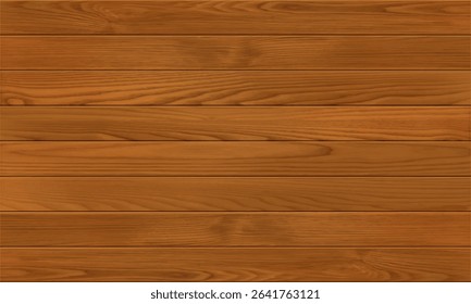 Brown wood plank background texture vector illustration.