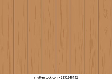 Brown wood plank texture for background. Vector illustration.