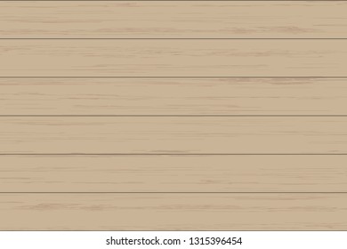 Brown wood plank texture for background. Vector illustration.