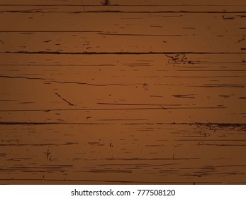 Brown wood plank texture for background. Vector illustration.
