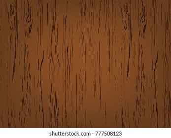 Brown wood plank texture for background. Vector illustration.
