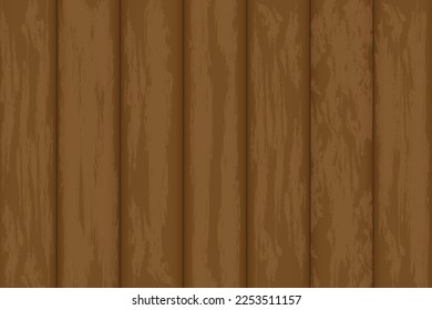 Brown Wood Planks Texture Background. Vector Illustration