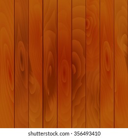 Brown wood texture. Abstract background, empty template. Vector illustration. 
