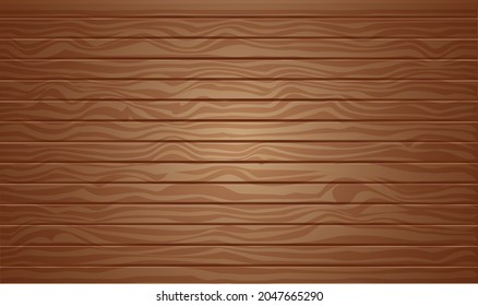 Brown wood texture background with 3d vector illustration top view