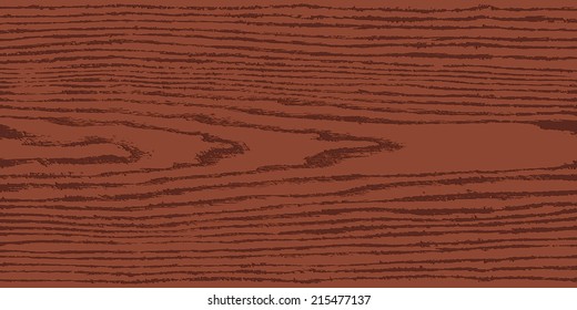 Fondo de textura de madera marrón en formato Horizontal. Tablón realista con círculos de años anuales. Plantilla de reloj de patrón natural en estilo plano. Elementos de diseño Guardar en la Ilustración vectorial 8 eps