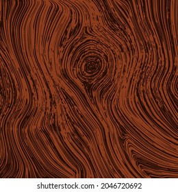 Brown wood texture background with wavy lines