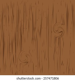 Brown wood texture, vector drawn background for design 