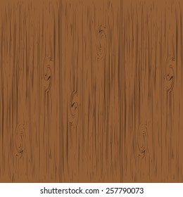 Brown wood texture, vector drawn background for design 