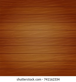 Brown wooden background. Planks. Vector illustration. EPS10.