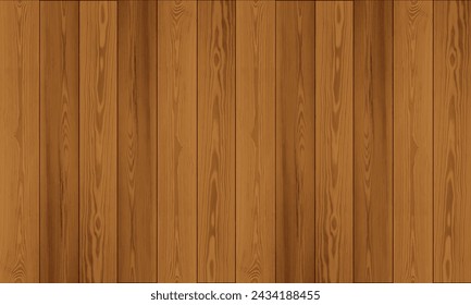 Ilustración de vector de fondo de madera de textura de tablones de madera marrón.