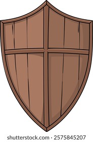 brown wooden protective shield without background