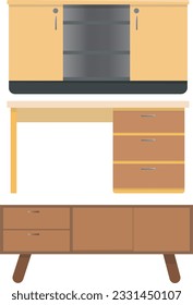 A Brown wooden shelf cupboard 