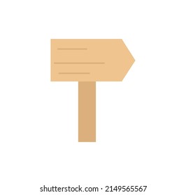Brown wooden sign vector illustration