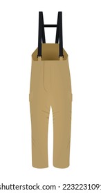 Brown working pants. vector illustration