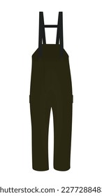 Pantalones de trabajo marrones. ilustración vectorial