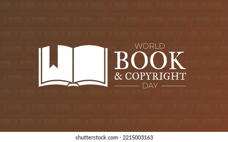Brown World Book and Copyright Day Background Illustration Design