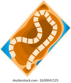 Adesivo de animal moído de verme marrom