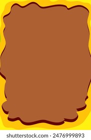 Brown and yellow abstract frame illustration